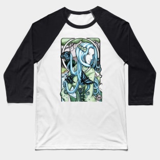 Art Nouveau Butterflies Baseball T-Shirt